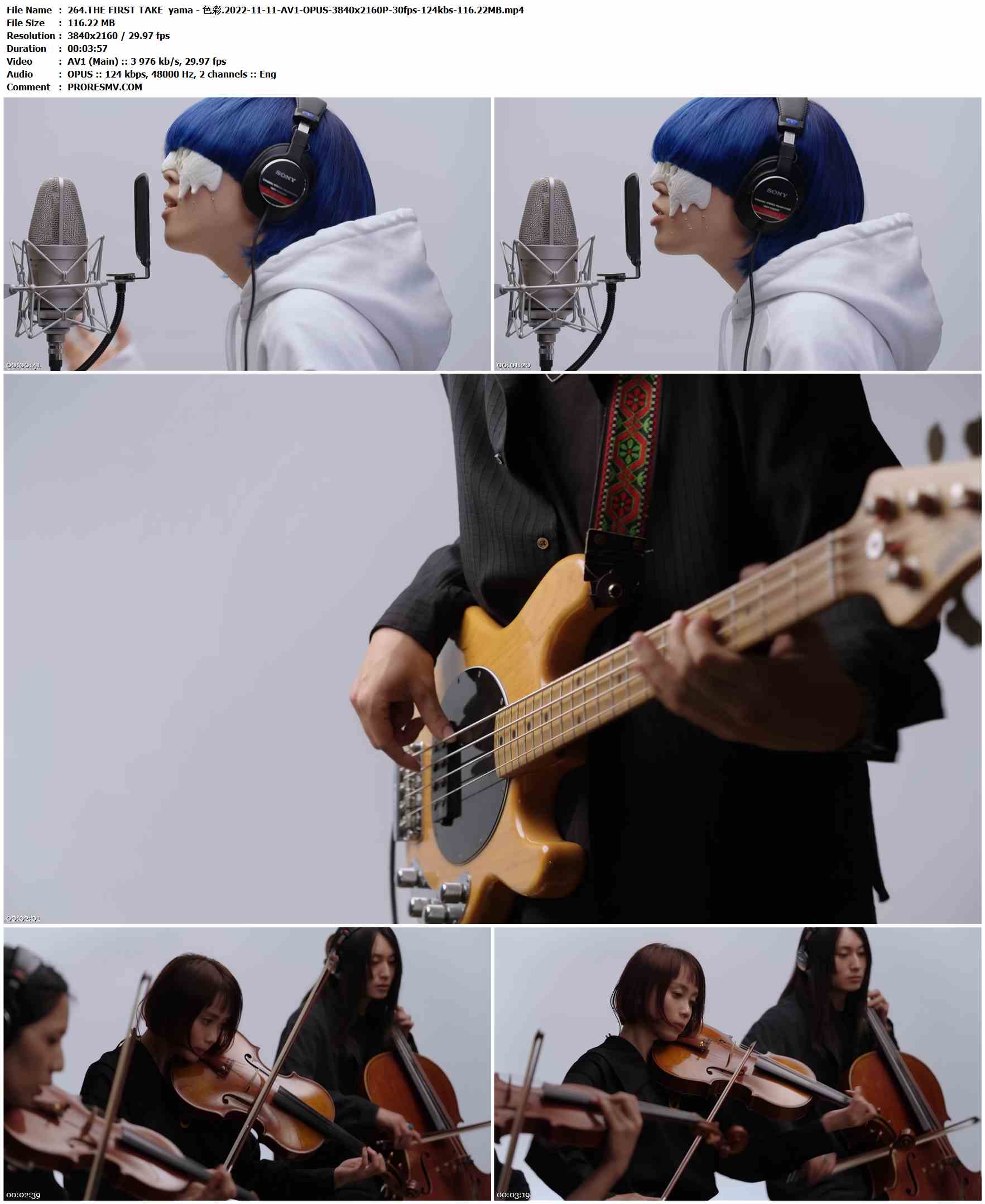 264.THE FIRST TAKE yama - 色彩.2022-11-11-AV1-OPUS-3840x2160P-30fps-124kbs-116.22MB官方MV_高清MV